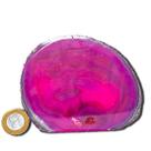 Geodo Ágata Rosa Chapa Lapidado Pedra Natural Garimpo 9 cm