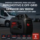 Gerador Automotivo Portátil Inteligente Silencioso 24v 1800w Caminhão Motorhome Off Grid