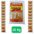 Gesso Estuque Kit 20 Sacos Rapído Em Pó Saco 1 Kg Branco