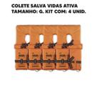 GIII Colete Salva Vidas Ativa 3 Canga Homologado Tam G Kit Com 4 GIII Colete Salva Vidas Ativa 3 Canga Homologado Tam G Kit Com 4