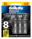 Gillette Mach3 Carbono Carga Para Aparelho De Barbear 8 Un