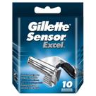 Gillette Sensor Excel Recargas Lâmina de barbear -10 lâminas