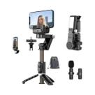 Gimbal Estabilizador Selfie Stick Tripé LED Light Suporte Móvel Suporte Para Câmera De Ação Monopé
