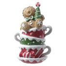 GINGERBREAD XÍCARAS VERMELHO E VERDE - 20cm