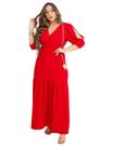 Gior Style Vestido longo feminino tecido duna não amassa com abertura na Manga e fenda. Moda evangélica Vestido festa madrinha com elástico nas costa Gior Style Vestido longo feminino tecido duna não amassa com abertura na Manga e fenda. Moda evangélica Vestido festa madrinha com elástico nas costa