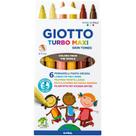 Giotto - Hidrocor Giotto Turbo Maxi 6 Cores Pele Giotto - Hidrocor Giotto Turbo Maxi 6 Cores Pele