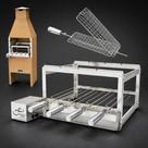 Gira Grill 4 Espeto De Inox + Brinde