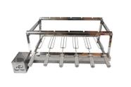 Gira Grill Inox 6 Espetos para Churrasqueiras de Alvenaria e Pré-moldadas