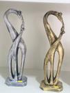 Girafa Mãe e Filha , Escultura Decorativa em gesso nas cores Dourado e Prata Girafa Mãe e Filha , Escultura Decorativa em gesso nas cores Dourado e Prata