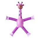 Girafa Pop It Tubo Led Brinquedo De Puxar Colorido Un. ROXO