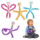 Girafas Pop It Tubo Estica e Gruda Led Kit 2 Unidades Brinquedo Anti Estresse