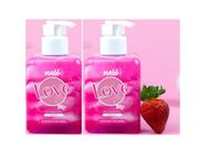 Girl Gel Aromatizante Beijável Morango Com Creme Kit C/ 2 Unidades