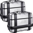 Givi bau trekker par 33l tampa preta alumínio trk-33npack2