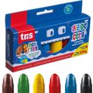 Giz cera super tamanho jumbo - 6 cores - tris Giz cera super tamanho jumbo - 6 cores - tris