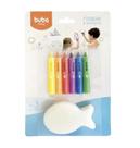 Giz De Banho Risque E Apague 6 Cores Com Esponja 7472 - Buba Giz De Banho Risque E Apague 6 Cores Com Esponja 7472 - Buba