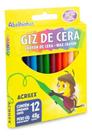 Giz de cera -12 cores - Acrilex