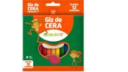 Giz De Cera 12 Cores Fino