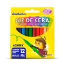 Giz de cera Acrilex com 12 cores