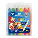 Giz De Cera Aquarela Neon Retrátil Patrulha Canina 6 Cores DAC