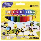 Giz De Cera Big 12 Cores Acrilex
