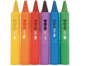 Giz de Cera Colorido 6 Cores Risque e Apague Buba