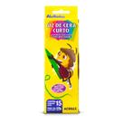 Giz de cera curto 15 cores - acrilex