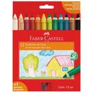Giz de cera Ecogiz com 12 cores 141412 - Faber-Castell