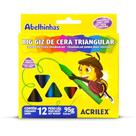 Giz De Cera Fino 08 Cores Forma Triangular