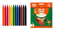 Giz de Cera Fino 12 Cores Atacado 216 unidades Colorido