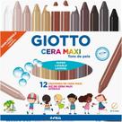 Giz de Cera Fino Giotto Maxi TONS de Pele 12COR PCT.C/12 Giz de Cera Fino Giotto Maxi TONS de Pele 12COR PCT.C/12