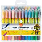 Giz de Cera Gizão Retrátil Aquarelável 24 Cores