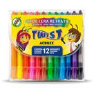 Giz de Cera Gizão TWIST Retrátil 12 Cores Pacote com 3