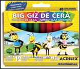 Giz De Cera Jumbo 12 Cores Big Giz 112G