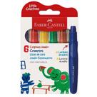 Giz de Cera Jumbo Básico Little Creatives - Faber Castell - 6 unidades