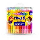 Giz de Cera Jumbo Retrátil TWIST 24 Cores Estojo Giz de Cera Jumbo Retrátil TWIST 24 Cores Estojo