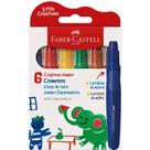 Giz de Cera Jumbo Supermacio Little Creatives c/ 6 Cores - Faber-Castell Giz de Cera Jumbo Supermacio Little Creatives c/ 6 Cores - Faber-Castell