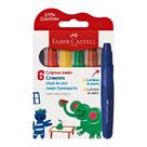 Giz de Cera Jumbo Supermacios 6 Cores FABER-CASTELL