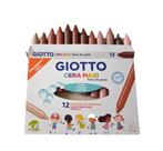 Giz de Cera Maxi Tons de Pele 12 cores Giotto