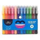 Giz de Cera OEM Color Gel Retrátil Extremamente Macio Lavável Estojo com 12 Unidades Escolar