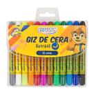 Giz de Cera Retrátil 12 Cores com Base Giratória - BRW Giz de Cera Retrátil 12 Cores com Base Giratória - BRW