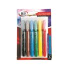 Giz de Cera Retrátil Aquarelável Kit 6 cores Giz de Cera Retrátil Aquarelável Kit 6 cores