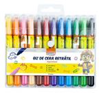 Giz de Cera Retrátil c/ 12 cores BRW - GZ1204
