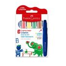 Giz De Cera Retrátil Jumbo Faber Castell 6 Cores Lavável Giz De Cera Retrátil Jumbo Faber Castell 6 Cores Lavável