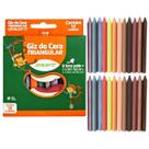 Giz De Cera Triangular 24 Cores Pele Neon e Metálico