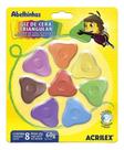 Giz de cera triangular 8 cores 60g lavavel acrilex