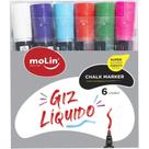 Giz Liquido 6 Cores Estojo Giz Liquido 6 Cores Estojo