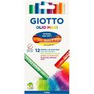 Giz Pastel Oleoso Olio Maxi 12 Cores Pastel Giotto