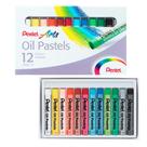 Giz Pastel Oleoso Pentel com 12 Cores PHN12