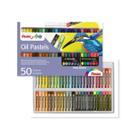 Giz Pastel Oleoso Pentel com Tons Metálico e Fluorescente 50 Cores