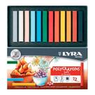 Giz Pastel Seco Lyra Polycrayons Soft 12 Cores